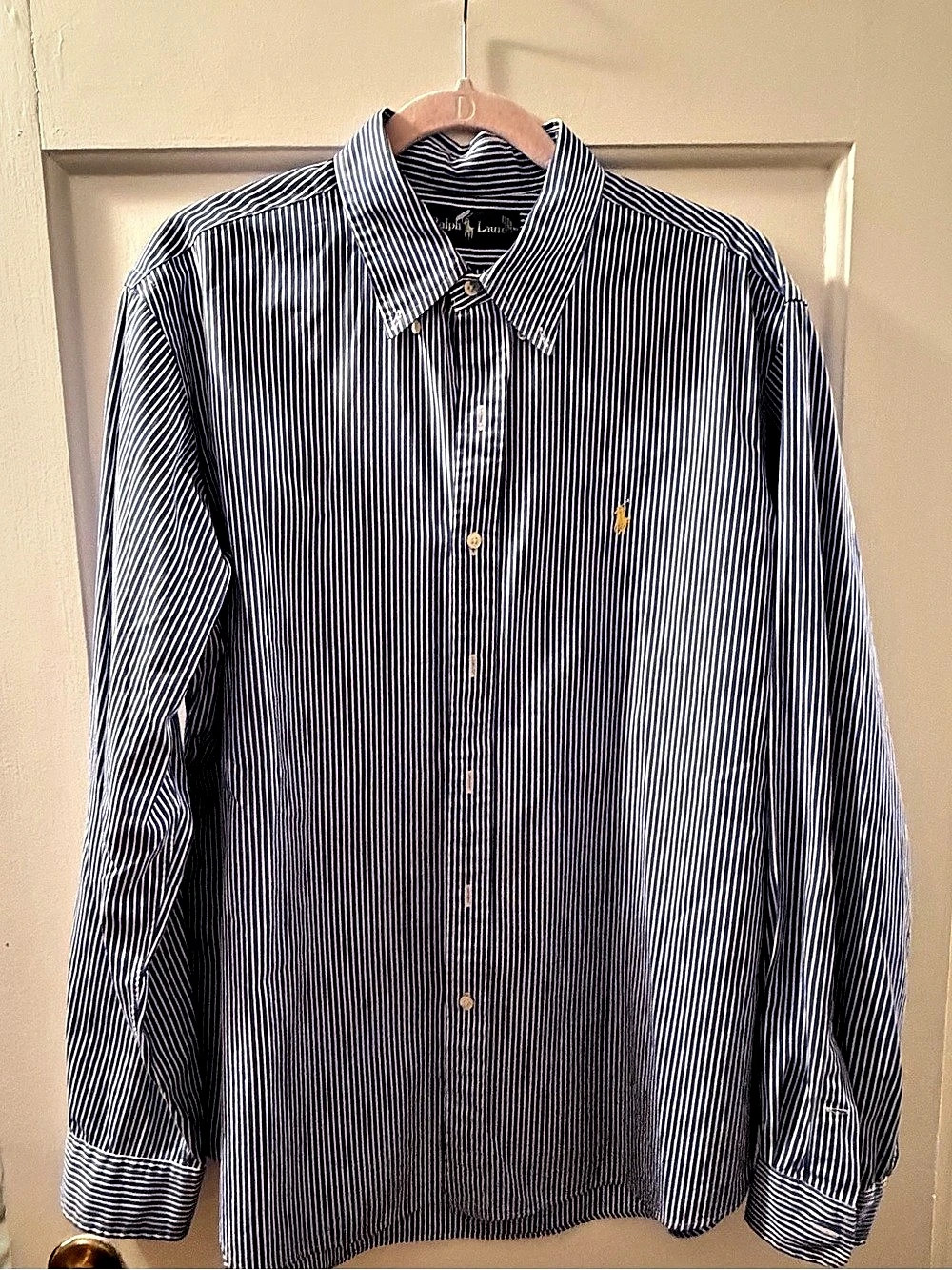 Ralph Lauren Men's Striped Button Down Shirt XL Like New